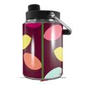 Skin Decal Wrap for Yeti Half Gallon Jug Plain Leaves On Burgundy - JUG NOT INCLUDED by WraptorSkinz