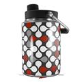 Skin Decal Wrap for Yeti Half Gallon Jug Locknodes 05 Red Dark - JUG NOT INCLUDED by WraptorSkinz