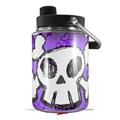 Skin Decal Wrap for Yeti Half Gallon Jug Cartoon Skull Purple - JUG NOT INCLUDED by WraptorSkinz