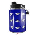 Skin Decal Wrap for Yeti Half Gallon Jug Paper Planes Royal Blue - JUG NOT INCLUDED by WraptorSkinz