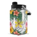 Skin Decal Wrap for Yeti Half Gallon Jug Beach Flowers 02 White - JUG NOT INCLUDED by WraptorSkinz