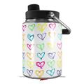 Skin Decal Wrap for Yeti Half Gallon Jug Kearas Hearts White - JUG NOT INCLUDED by WraptorSkinz