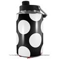 Skin Decal Wrap for Yeti 1 Gallon Jug Kearas Polka Dots White On Black - JUG NOT INCLUDED by WraptorSkinz