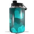 Skin Decal Wrap for Yeti 1 Gallon Jug Bokeh Hearts Neon Teal - JUG NOT INCLUDED by WraptorSkinz