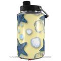 Skin Decal Wrap for Yeti 1 Gallon Jug Starfish and Sea Shells Yellow Sunshine - JUG NOT INCLUDED by WraptorSkinz