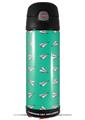 Skin Decal Wrap for Thermos Funtainer 16oz Bottle Paper Planes Turquoise (BOTTLE NOT INCLUDED) by WraptorSkinz