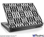 Laptop Skin (Small) - Skull And Crossbones Pattern Bw