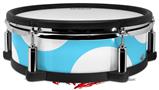 Skin Wrap works with Roland vDrum Shell PD-128 Drum Kearas Polka Dots White And Blue (DRUM NOT INCLUDED)