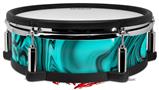Skin Wrap works with Roland vDrum Shell PD-128 Drum Liquid Metal Chrome Neon Teal (DRUM NOT INCLUDED)