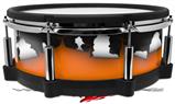 Skin Wrap works with Roland vDrum Shell PD-140DS Drum Ripped Colors Black Orange (DRUM NOT INCLUDED)