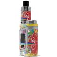 Skin Decal Wrap for Smok AL85 Alien Baby Rainbow Music VAPE NOT INCLUDED