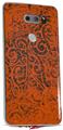Skin Decal Wrap for LG V30 Folder Doodles Burnt Orange