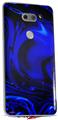 Skin Decal Wrap compatible with LG V30 Liquid Metal Chrome Royal Blue