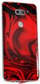 Skin Decal Wrap compatible with LG V30 Liquid Metal Chrome Red