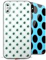 2 Decal style Skin Wraps set for Apple iPhone X and XS Kearas Daisies Diffuse Glow