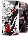 2 Decal style Skin Wraps set for Apple iPhone X and XS Baja 0018 Red