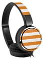 Decal style Skin Wrap for Sony MDR ZX110 Headphones Psycho Stripes Orange and White (HEADPHONES NOT INCLUDED)