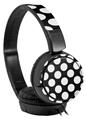 Decal style Skin Wrap for Sony MDR ZX110 Headphones Kearas Polka Dots White On Black (HEADPHONES NOT INCLUDED)