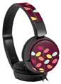 Decal style Skin Wrap for Sony MDR ZX110 Headphones Plain Leaves On Burgundy (HEADPHONES NOT INCLUDED)