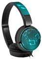 Decal style Skin Wrap for Sony MDR ZX110 Headphones Bokeh Music Neon Teal (HEADPHONES NOT INCLUDED)
