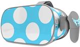 Decal style Skin Wrap compatible with Oculus Go Headset - Kearas Polka Dots White And Blue (OCULUS NOT INCLUDED)