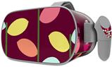 Decal style Skin Wrap compatible with Oculus Go Headset - Plain Leaves On Burgundy (OCULUS NOT INCLUDED)