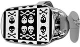 Decal style Skin Wrap compatible with Oculus Go Headset - Skull And Crossbones Pattern Bw (OCULUS NOT INCLUDED)