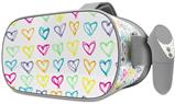 Decal style Skin Wrap compatible with Oculus Go Headset - Kearas Hearts White (OCULUS NOT INCLUDED)