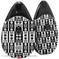 Skin Decal Wrap 2 Pack compatible with Suorin Drop Skull And Crossbones Pattern Bw VAPE NOT INCLUDED
