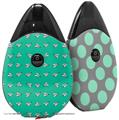 Skin Decal Wrap 2 Pack compatible with Suorin Drop Paper Planes Turquoise VAPE NOT INCLUDED