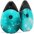 Skin Decal Wrap 2 Pack compatible with Suorin Drop Bokeh Butterflies Neon Teal VAPE NOT INCLUDED