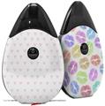 Skin Decal Wrap 2 Pack compatible with Suorin Drop Hearts Pink VAPE NOT INCLUDED