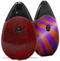 Skin Decal Wrap 2 Pack compatible with Suorin Drop Folder Doodles Red Dark VAPE NOT INCLUDED