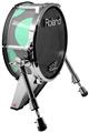 Skin Wrap works with Roland vDrum Shell KD-140 Kick Bass Drum Kearas Polka Dots Mint And Gray (DRUM NOT INCLUDED)