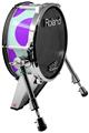 Skin Wrap works with Roland vDrum Shell KD-140 Kick Bass Drum Kearas Polka Dots Purple And Blue (DRUM NOT INCLUDED)