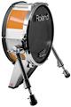 Skin Wrap works with Roland vDrum Shell KD-140 Kick Bass Drum Psycho Stripes Orange and White (DRUM NOT INCLUDED)