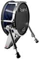 Skin Wrap works with Roland vDrum Shell KD-140 Kick Bass Drum Baja 0040 Blue Navy (DRUM NOT INCLUDED)