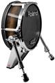 Skin Wrap works with Roland vDrum Shell KD-140 Kick Bass Drum Exotic Wood Pommele Sapele Burst Black (DRUM NOT INCLUDED)