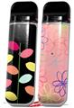Skin Decal Wrap 2 Pack for Smok Novo v1 Plain Leaves On Black VAPE NOT INCLUDED