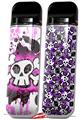 Skin Decal Wrap 2 Pack for Smok Novo v1 Cartoon Skull Pink VAPE NOT INCLUDED