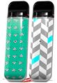 Skin Decal Wrap 2 Pack for Smok Novo v1 Paper Planes Turquoise VAPE NOT INCLUDED