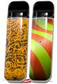 Skin Decal Wrap 2 Pack for Smok Novo v1 Folder Doodles Orange VAPE NOT INCLUDED