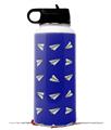 Skin Wrap Decal compatible with Hydro Flask Wide Mouth Bottle 32oz Paper Planes Royal Blue (BOTTLE NOT INCLUDED)