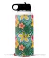 Skin Wrap Decal compatible with Hydro Flask Wide Mouth Bottle 32oz Beach Flowers 02 Seafoam Green (BOTTLE NOT INCLUDED)