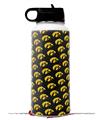 Skin Wrap Decal compatible with Hydro Flask Wide Mouth Bottle 32oz Iowa Hawkeyes Tigerhawk Tiled 06 Gold on Black (BOTTLE NOT INCLUDED)
