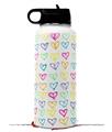 Skin Wrap Decal compatible with Hydro Flask Wide Mouth Bottle 32oz Kearas Hearts White (BOTTLE NOT INCLUDED)