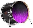 Vinyl Decal Skin Wrap for 22" Bass Kick Drum Head Fire Flames Purple - DRUM HEAD NOT INCLUDED