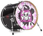 Vinyl Decal Skin Wrap for 22" Bass Kick Drum Head Cartoon Skull Pink - DRUM HEAD NOT INCLUDED