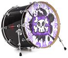 Vinyl Decal Skin Wrap for 22" Bass Kick Drum Head Cartoon Skull Purple - DRUM HEAD NOT INCLUDED