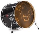 Vinyl Decal Skin Wrap for 22" Bass Kick Drum Head Bokeh Music Orange - DRUM HEAD NOT INCLUDED